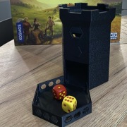 Wieża do kości – Druk 3D – Czarna – Akcesorium do gier planszowych