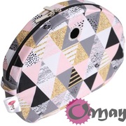 Szary organizer do Obag MOON LIGHT trójkąty czarny różowy złoty OMAY