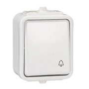 WNT101C01   Cedar, przycisk "dzwonek", IP44, biały