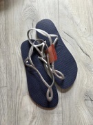 Havaianas Luna sandałki granat/srebrny NOWE 37/38