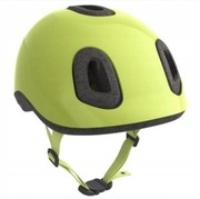 Kask rowerowy dla malucha dziecka Decathlon Btwin BBH500 fluo XXS