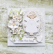 Personalizowana kartka na chrzest ręcznie robiona w pudełku handmade