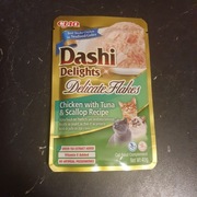 Inaba Dashi Delights Flakes mokra karma dla kota Kurczak Przegrzebek