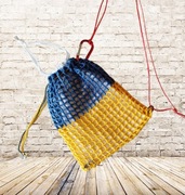 Torba nerkowa z karabińczykami z Pinteresta "Ukraina", ręczne robiona 