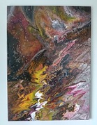 Abstrakcyjny obraz ręcznie malowany.