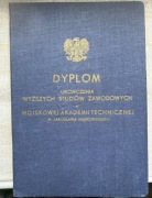 Dyplom – Wojskowa Akademia Techniczna (oryginalna oprawa)