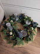 Wianek wieniec adwentowy jodła nobilis naturalny żywy 