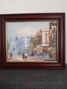 Obraz   - Ulica w Paryżu -olej