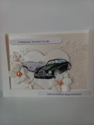 Ręcznie wykonana warstwowa kartka na ślub, wesele