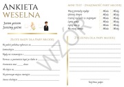 Ankieta weselna - samodzielny wydruk