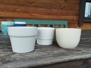 Osłonki doniczki ceramiczne 3 sztuki ceramika 