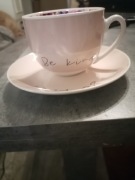 FILIŻANKI ZE SPODKIEM BRATKI RÓŻOWY FLORINA 220 ML