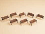 Auhagen 43648 - 8 stylowych ławek TT