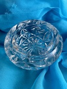 unikatowa mała ozdobna popielniczka kryształy PRLu