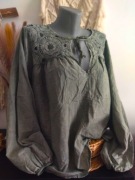 Bluzka lużna w stylu Boho z koronkowymi M-XL
