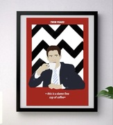 Twin Peaks Agent Cooper+ Twój kumpel plakat A3