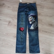 Męskie jeansy ręcznie malowane 