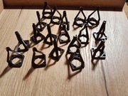 Uchwyt kablowy D type do paneli rack XLR, Speakon, Powercon