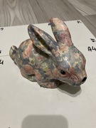 zając królik porcelanowa figurka „tapeta” vintage
