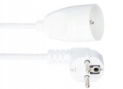 Nowy Przedłużacz pojedynczy z uziemieniem PS - 171 biały, 1 metr