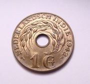 Indie Holenderskie 1 cent 1942 PIĘKNA!