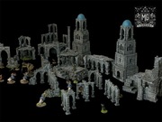 Zestaw ruin opuszczone miasto mesbg lotrsbg makiety teren do gry wh40k