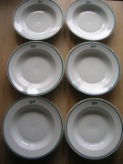 stare talerze GS głębokie zestaw 6 szt Lubiana PRL