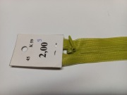 Zamek spiralny spirala kryty 45cm zielony pistacjowy