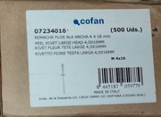 Nity zrywalne Cofan 4x16 powiększony kołnierz - cena za 1 paczkę 500 szt