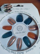 Tipsy sztuczne paznokcie samoprzylepne migda12 szt 