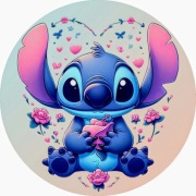 Opłatek na tort.Lilo i Stich.