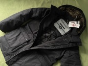 Czarny męska zimowa parka, kurtka Canada Waterproof do -20