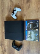 PS4 z dwoma oryginalnymi padami i dwoma grami