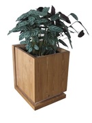 Drewniana donica z oświetleniem LED