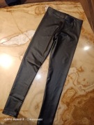 Legginsy, dziewczynka 152, woskowane skóropodobne 