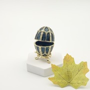 Jajko jajo faberge pojemniki szkatułka niebieskie styl art deco