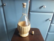 butelka dekoracyjna słomka poj.1L wazon VINTAGE karafka RETRO kolekcja PRL