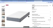 Materac sprężynowy kieszeniowy IKEA 10450709 90 x 200 x 24cm H4