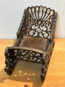 Ciekawe stare łóżeczko dla lalki drewniane ładne 