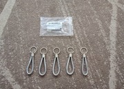 Nowe breloki sznurkowe srebrne 5 szt