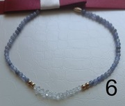 Bransoletka z diamentem Herkimer + tanzanit – duchowa harmonia 