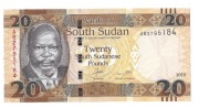 SUDAN  POŁUDNIOWY - 20 FUNT - 2015  - UNC