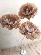 Kwiat XXL z szyfonu 50 cm – idealny na ślub, urodziny, fotobudkę