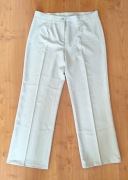 Spodnie damskie klasyczne Rozmiar 48 Eleganckie Spodnie jasne kremowe R48