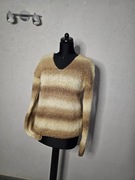 Sweter lekki cieniowany ręczna robota cieplutki