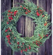 Wianek naturalny, wianek na drzwi okno, wianek jesienny, wianek roślinny, 