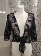 Fioletowa śliwkowa narzutka koronkowa per una M marc spencer