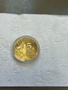 Złota moneta 5zł. Rybak Kołobrzeg Rybaków