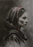 Portret węgiel pastele suche 50x70cm 