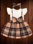 Śliczna sukieneczka dla dziewczynki, kokardka w kratę 86/92 - okazja :)